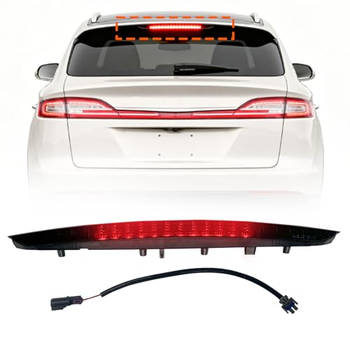 NEWNINEST FA1Z-13A613-AB High Mount Third Brake Light LED Compatible With 2016 2017 2018 Lincoln MKX 3rd Brake Lamp Replace FA1Z-13A613-AB FA1Z13A613AB LED Stop Light,Blacken