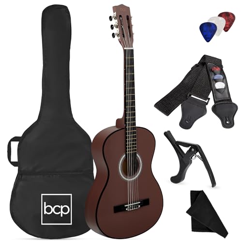 Best Choice Products SKY7240 38In Beginner All Wood Acoustic Guitar Starter Kit W/Gig Bag