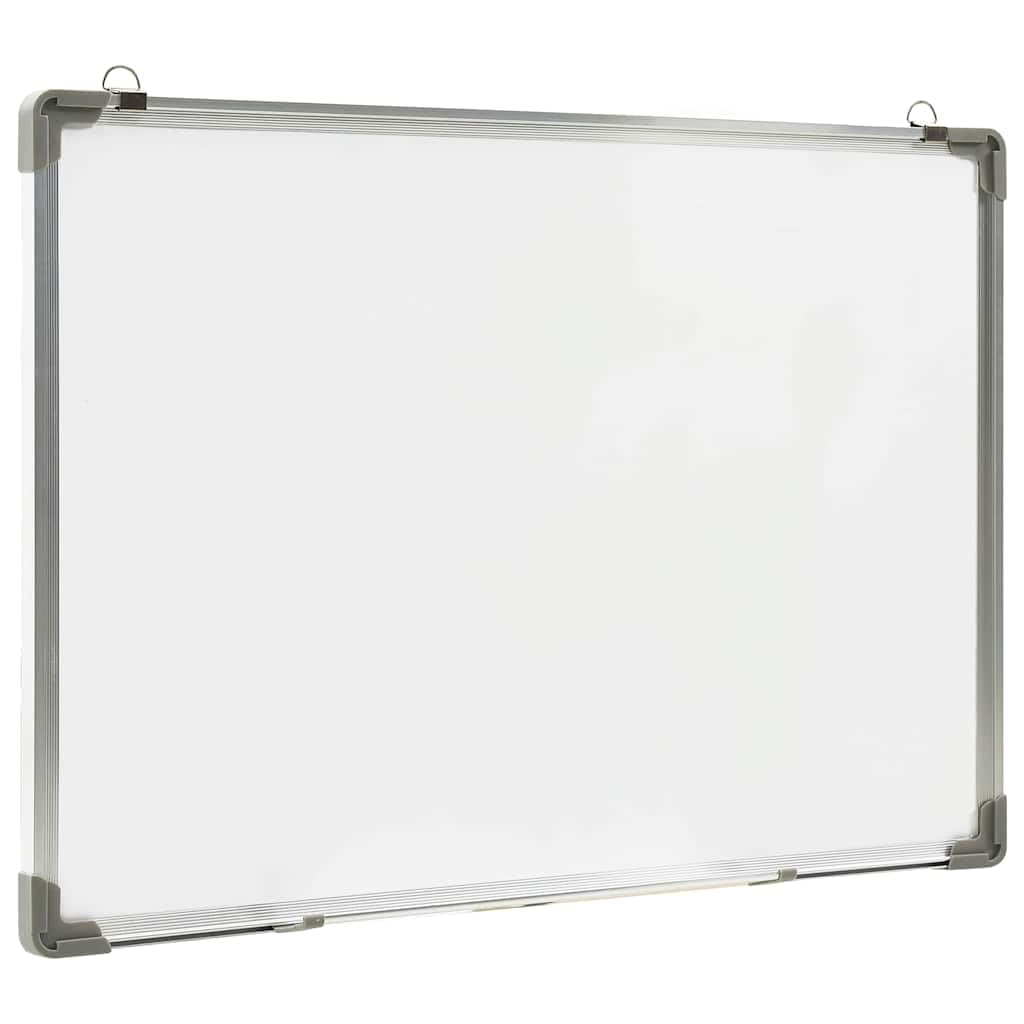 Magnetyczna tablica suchościeralna, biała, 70 x 50 cm, stal z aluminiową ramą, magnetyczna tablica do pisania i suchościeralna powierzchnia do biura, szkoły, sali konferencyjnej i organizacji