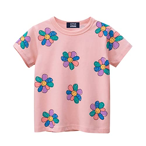 LittleSpring Kids Short Sleeve Graphic T-Shirt 100% Cotton