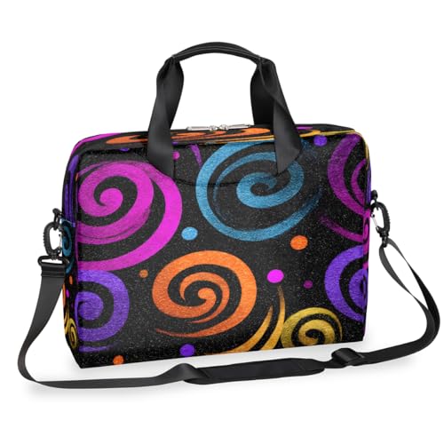 Bolso portátil colorido con patrón espiral 16 in impermeable miniatura 1