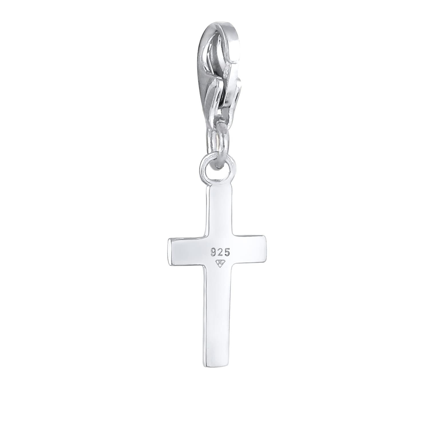 Nenalina Kreuz Karabiner Charm Anhänger Bettelarmband 925 Silber | Damen-Charm-Anhänger für alle gängigen Charmträger Charm-Club Clasp-Charms 925er Sterling-Silber