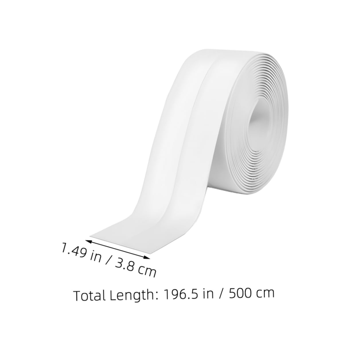 Waterproof Caulk Tape Self Adhesive PVC Sealing Strip, White 5m