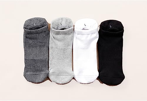 Non Slip Socks Unisex Adult Cotton Athletic Anti Skid Yoga Ankle Socks with Grips for Pilates, Barre, Hospital3