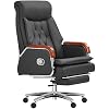 Leather Manager Executive Office Chair Ergonomic Home Chair Fully Reclinable