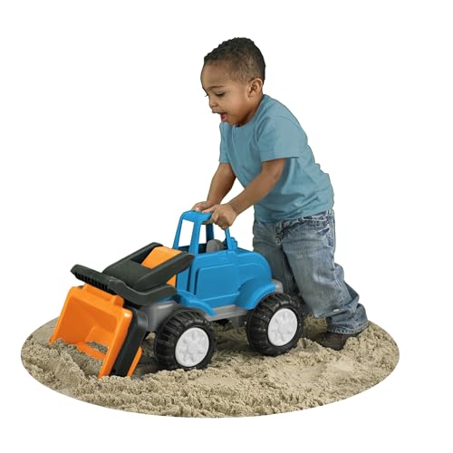 American Plastic Toys Gigantic Loader Truck with Tilting Loading Dump Bucket,...