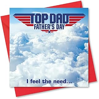 Absolutely Yours Happy Fathers Day Card. Card for Dad. Top Dad Design with matching Envelope. 150 x 150mm. Ecofriendly. Printed and Packed in UK