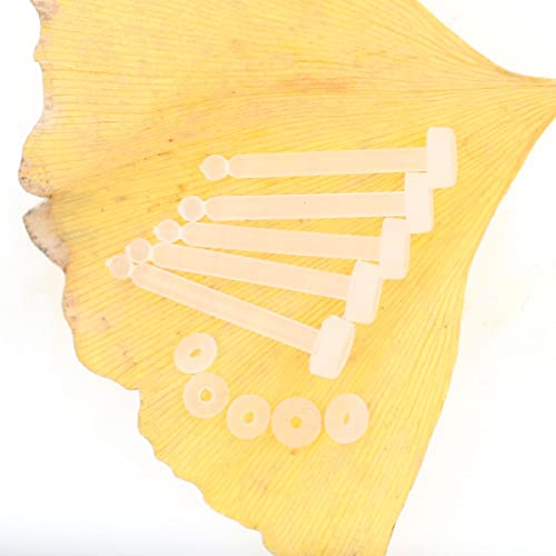 Newkeepsr 5Pcs-12G(2.0Mm) Thickness, 16Mm(5/8'') Length, Bioplast Flexible Clear Tongue Ring Retainer Flat Labret Bar #TOP2
