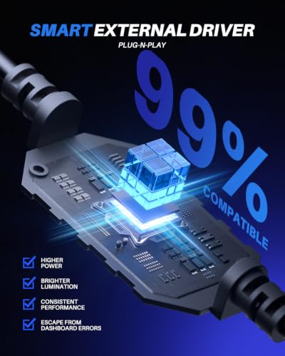 Image of AUTOONE H11 H8 H9 LED Bulbs,100000LM 6500K Ultra Bright, 99% Compat, 2PCS | 1800% Brighter with Cooling Fan, 1:1 Halogen Size Plug N Play, IP68WR, Built-in CANBUS 3.0, No Flickering, 10+Year Lifespan