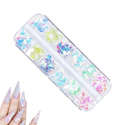 nail art glitters iridescent