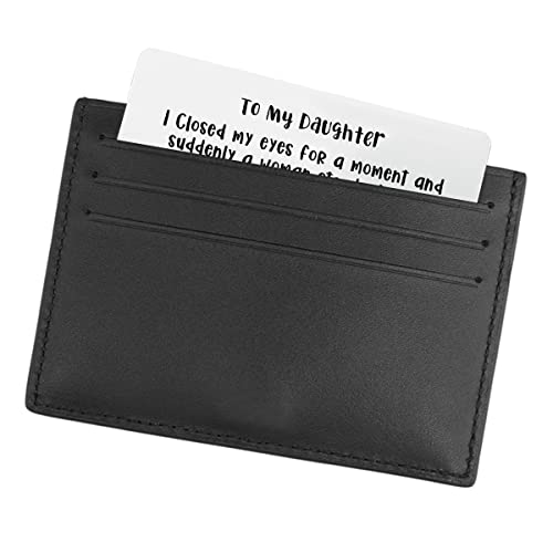 To My Daughter, Engraved Wallet Insert Card, Love You Gift, Wedding Gift for Daughter, Wallet Card Note for Daughter, Graduation Gift, Sentimental Keepsake Gift for Daughter, Wedding Day Gift (Silver)3