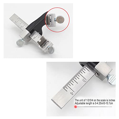 DIY Lederband Gurt Schneider Professionelles Hand Ledergurt Schneide Werkzeug mit Aluminiumgriff, für Ledergurte bis zu 4in