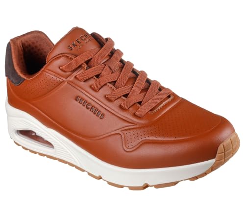 Skechers Baskets pour Homme, Marron, 44 EU