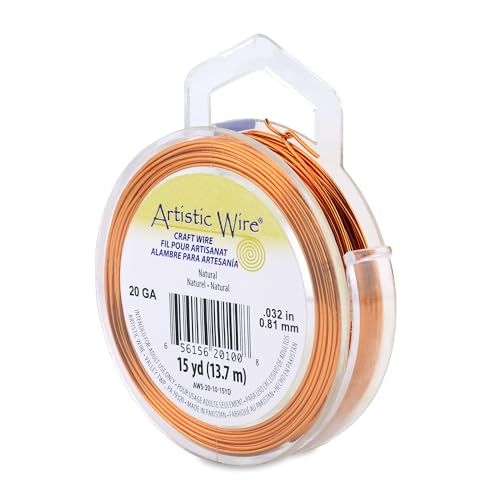Image of Artistic Wire, 20 Gauge Tarnish Resistant Colored Copper Craft Wire, Natural, 15 yd