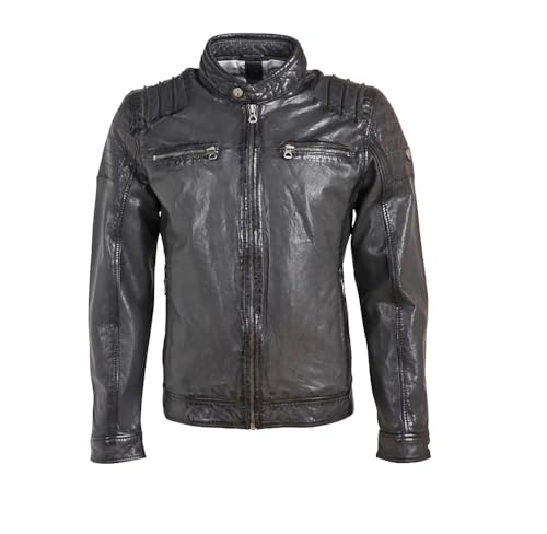Mauritius Men's Genuine Leather Jacket, Grey