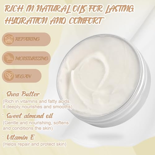 Jcoos DIY Hand Cream Making Kit, Handcream For Very Dry Hands, hand lotion with Shea Butter, Almond Oil, Jars, Essential Oils Natural Whipped Shea Butter Body Butter Making Kit 50g