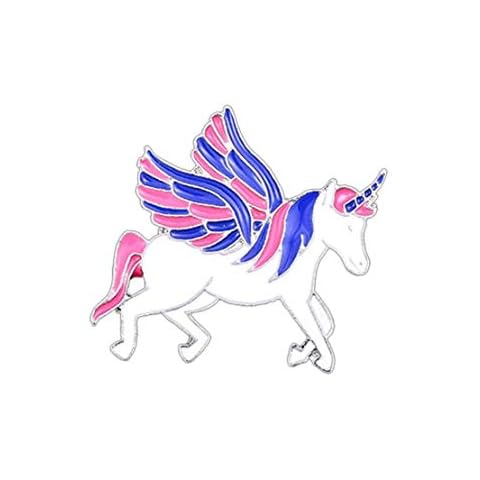 Aisoway Rainbow Unicorn Glitter Enamel Lapel Pin Horse Brooch for Women Girls Cover