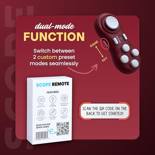 Image of Scope Remote- Remote for Anki. Customizable with Anki Add-on, Compatible with Windows, Mac, iOS, iPad, Android. Quizlet Compatible Controller. Limited Cardiology Edition, Plus (16-18 Hours Battery)