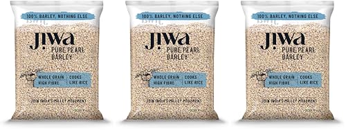 Image of Jiwa Pure Pearl Barley | Cooks Like Rice | Jav /Jau | | High Fiber | Whole Grain | 1 Kg (Pack of 3)
