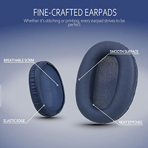 Krone Kalpasmos Replacement Earpads Compatible with Sony WH-CH700N, WH-CH710N, Protein Leather Memory Foam Replacement Ear Cushion, Blue by Krone Kalpasmos - Image 3