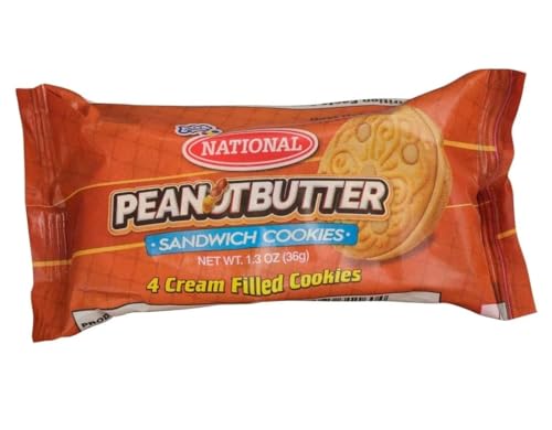 Aayans - National Sandwich Cookies, 42g, (Pack of 6, Peanut Butter)