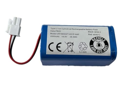 Generic Ukkipower 14.8V 2800mAh INR18650 M26-4S1P 4ICR19/65 Replacement Battery Compatible With Robot Vacuum Cleaner CR120 CR130 CEN540 CEN546 CEN550 CEN640 CEN646 CEN660