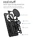 Ysnzaq Armor Case for Honor Magic 6 Pro with Sliding Camera Cover, Military Grade Heavy Duty Shockproof Protective Phone Case with Kickstand for Honor Magic 6 Pro SJ Black