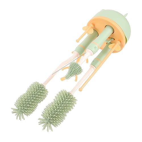 ERINGOGO Kit de Cepillos para Limpieza de Biberones y con Soporte de Almacenamiento Cepillos para Botellas y Tetinas Conjunto para Niña Práctico y Ligero para Uso Doméstico y