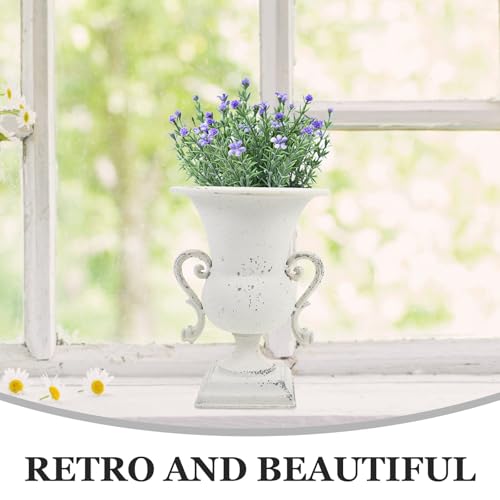 Pot de fleurs blanc pour fleurs séchées et décoration rétro de salon - 6