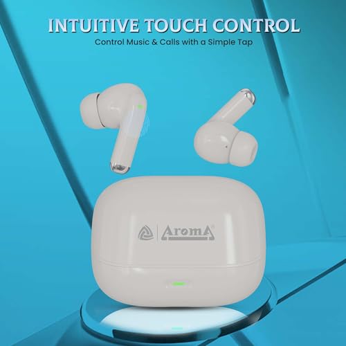 Image of AROMA TWS17 Edge - V5.4 Upto 60Hr Playtime*, ENC, Dual Paring, Fast Charging, Heavy Bass Bluetooth