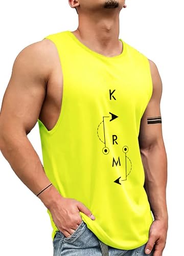 Image of AUSK Men Vest || Gym Tshirt for Men || Karma Printed Sleeveless Regular Fit T Shirt for Mens