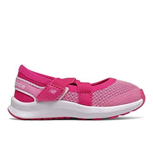 New Balance Girls NB Nergize Mary Jane V1 Hook and Loop Running Shoe, Candy Pink, 9.5 Toddler