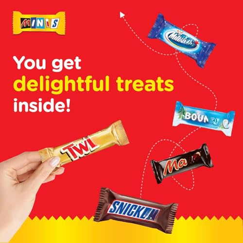 Image of Best Of Minis Variety Pack Assorted Chocolate, Mars, Bounty, Milkyway, Snickers, 500 grams (Green) Packet (Imported)