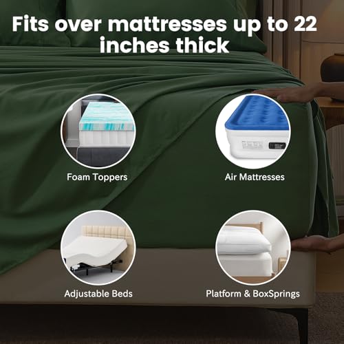 Image of Bedlifes 100% French Linen Cal King Bedding Set - 18-24 inch Extra Deep, 6Pcs | Soft & Durable, Breathable & Cooling, Flax Linen Sheet, OEKO-TEX Certified, Moisture Wicking, Easy Care, Machine Washable