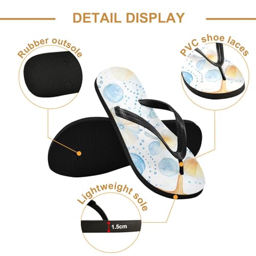 Mens Flip Flops Beach StarfishSandal Flip Flops for Women Summer Beach Slipper 214B30152