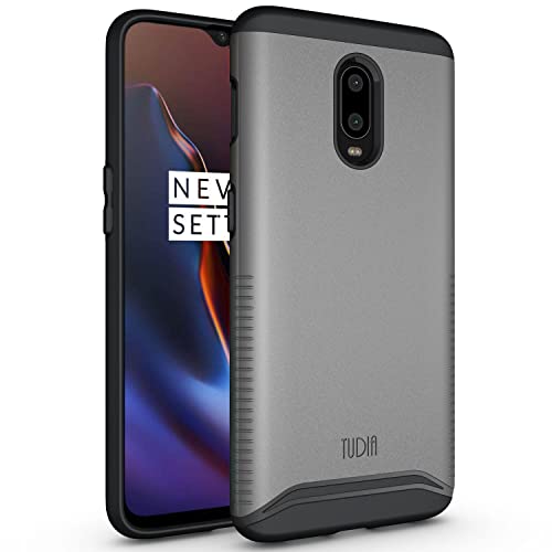 Tudia Dualshield Designed For Oneplus 6T Case, [Merge] Dual Layer Heavy Duty Slim Hard Case For Oneplus 6T (Metallic Slate) #TOP1
