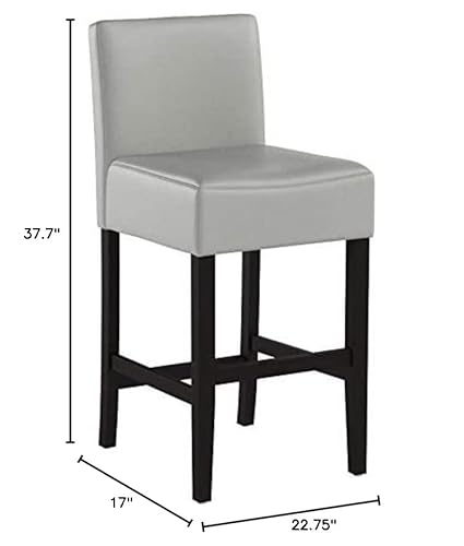 Gdfstudio Christopher Knight Home Lopez Bonded Leather Counter Stools, 2-Pcs Set, Ivory #TOP7