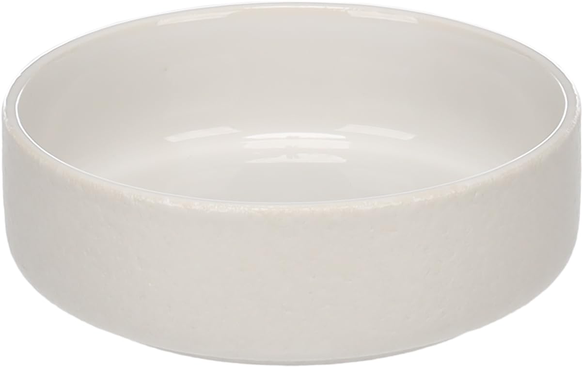 FEEDING AND DRINKING BOWL RAMA ROUND WHITE 13,5x4,5CM 350ML
