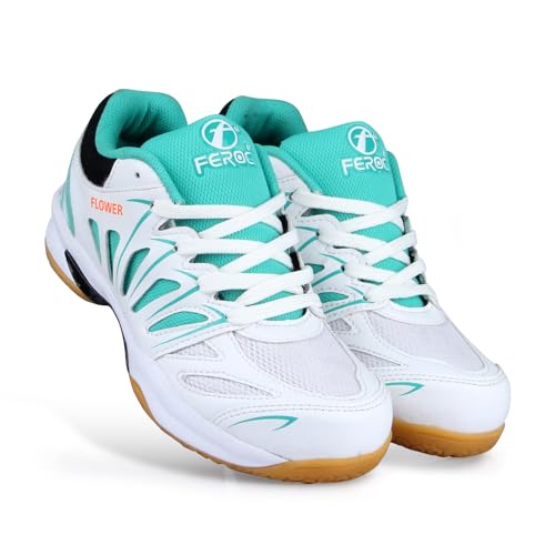 Image of FEROC Kids Badminton Shoes (Non Marking) Active Grip Lightweight & Durable Sole for Boys Girl Kids