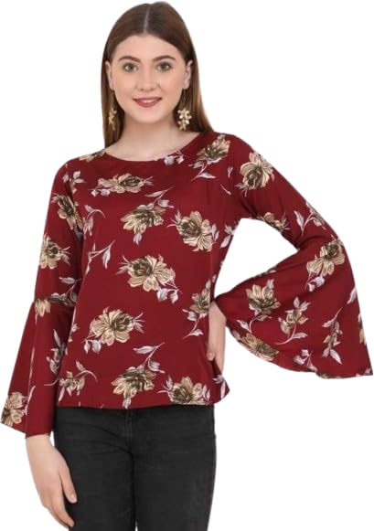 Image of emeros Women's Girls Floral Printed Stylish Dress| Comfortable, Breathable, Lightweight|SL 22
