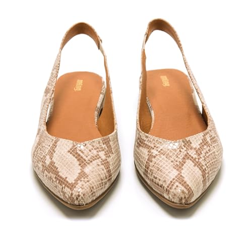 Mtng Para Mujer. 54571 Zapatos Loana Beige (38), Plano, Ninguno, Casual, Animal Print - 2