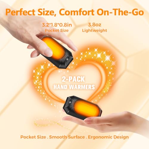 2-Pack-Hand-Warmers-Rechargeable-Electric-Hand-Warmer-Reusable-USB-HandwarmersOutdoorIndoorGolfCampingHuntingPain-ReliefWatch-FootballBaseballWarm-Gifts-for-Men-Women-Kid-Birthday-Christmas