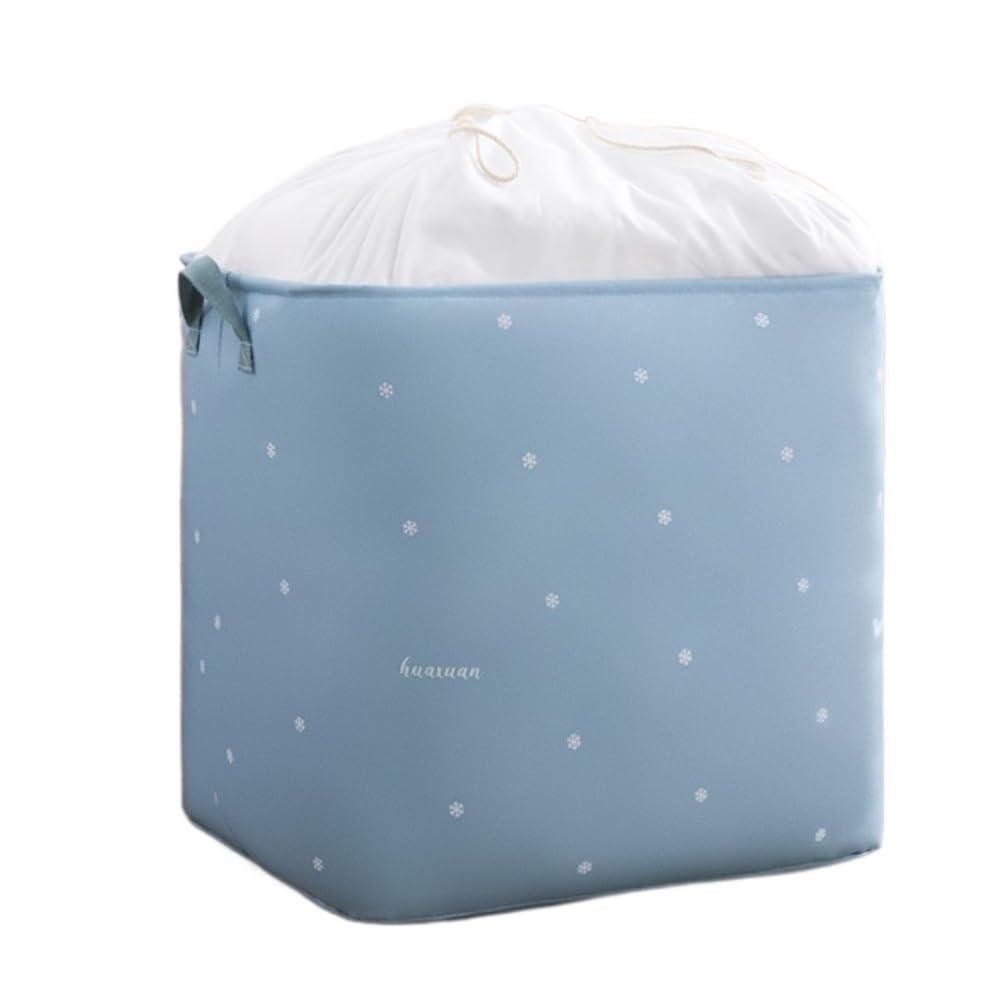 Bolsas Almacenaje Ropa Bolsa De Almacenamiento De Edredón con Asa Reforzada Armario con Cordón Impermeable Organizador Armario para Edredones(G,43 * 33 * 50cm)