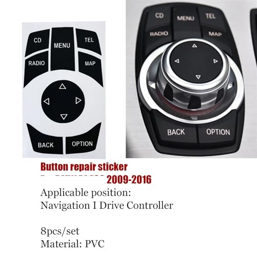 Autocollants bouton radar BMW Z4 E89 finition noire console - 4