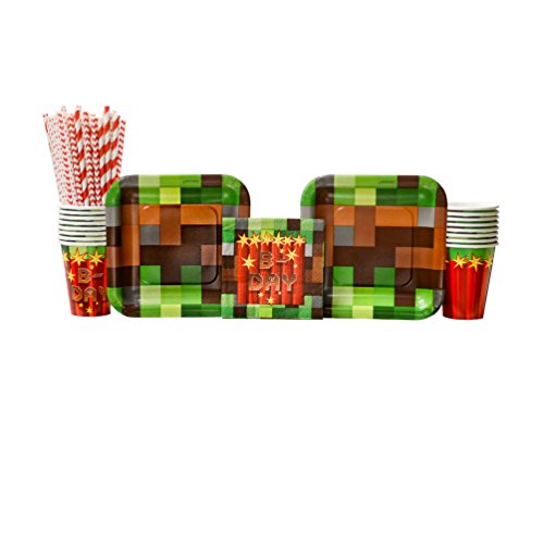 Minecraft Plates And Napkins. Minecraft Mining Birthday Party Supplies