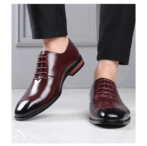 Mens Classic Oxfords Dress Shoes Formal Business Brogues Derby Lace Up Shoes for Men Wedding Office Party Uniform4