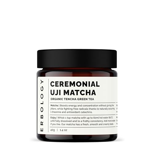 Té Matcha orgánico ceremonial 1.4 oz en jarra de vidrio miniatura 1
