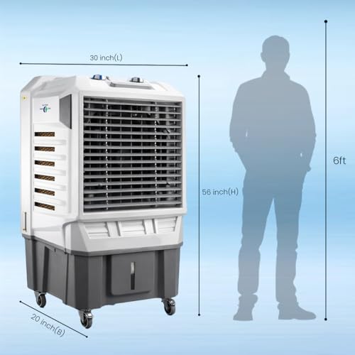 Image of DEFENDER 135L Desert Air Cooler for Room & Hall- 1 Year Warranty | Heavy-Duty Cooling with Ice Chamber | Powerful Air Throw with Honeycomb Cooling Pads | Durable ABS Body for Home, Bedroom