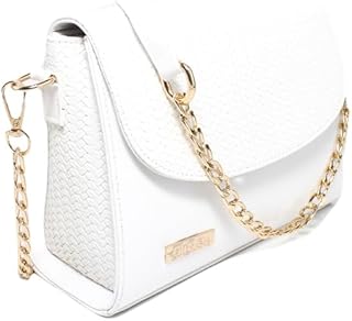 Glitter Women Shoulder Bag - White-GBA005134WHT