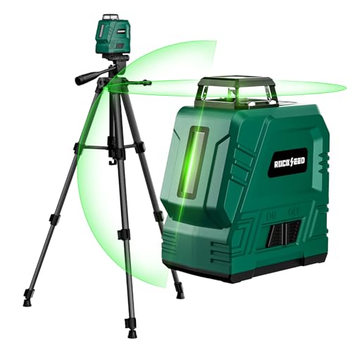 Laser-Wasserwaage mit 1,2m-Stativ, RockSeed 1x360° Horizontal und 1x150° Vertikal Grüner Linie Selbstnivellierende Kreuzlinienlaser,Wiederaufladbarer Linienlaser, zum Bilder Aufhängen/Wandkonstruktion Laser-Wasserwaage mit 1,2m-Stativ, RockSeed 1x360° Horizontal und 1x150° Vertikal Grüner Linie Selbstnivellierende Kreuzlinienlaser,Wiederaufladbarer Linienlaser, zum Bilder Aufhängen/Wandkonstruktion